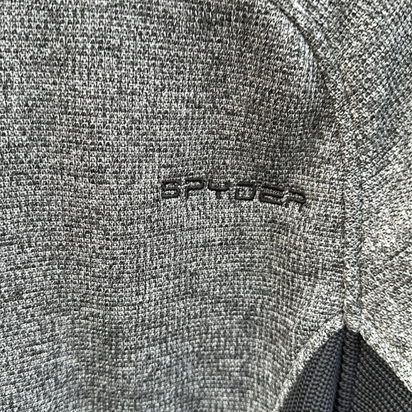 Spyder Heather Gray and Black Zip-Up Jacket Men's Size Medium - Picture 5 of 6